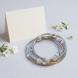 Women Spiral Wrap Bracelet Silver Tone Multi Layer Beaded Boho Colour Choice