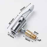 Air Chuck Tyre Inflator Locking Tire Pump Valve Clip Brass Barb Connector