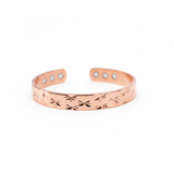 Pure Copper Magnetic Therapy Bangle | 6 Magnets | Celtic, Star, Hammered Design