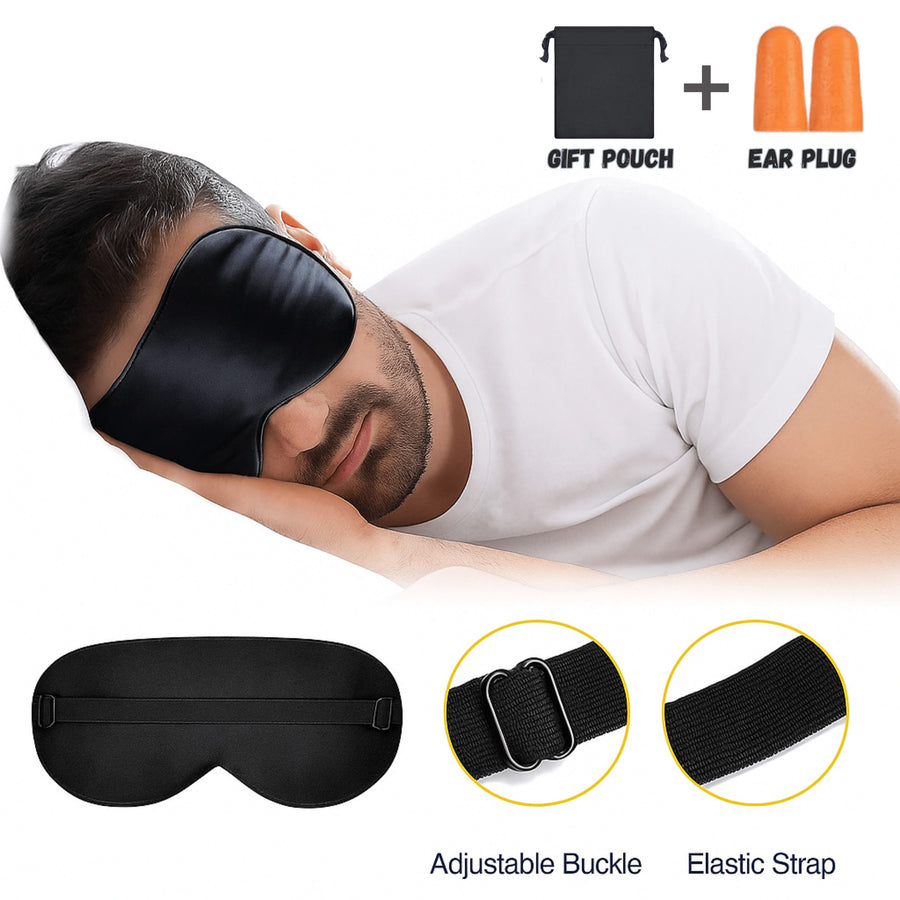 PINK Eye Cover Sleeping Mask 3D Soft Padded Eye Blackout Night Travel Blindfold