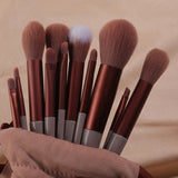 Professional Makeup Brushes Soft Bristles Cosmetic Brush Set with Pouch 13 Pcs