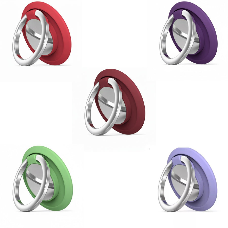 Phone Ring Holder Grip Kickstand 360° Rotating Adhesive Stand–5 Different Colors