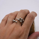 Beaded Spinner Ring Adjustable Anxiety Stress Relief Fidget Jewellery Gift UK
