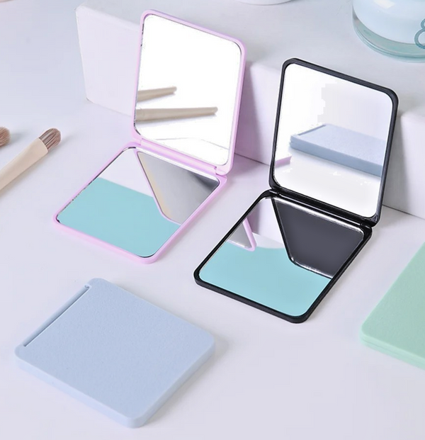 Foldable Travel Shaving Mirror for Cosmetic Bag Makeup Compact for Pocket