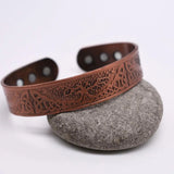 Pure Copper Magnetic Therapy Bangle | 6 Magnets | Celtic, Star, Hammered Design