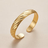 Gold Tone Bracelet Wide Cuff Bangle Bracelet Textured Design Women Bracelet
