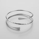 Women Arm Cuff Gold or Silver Tone Spiral Bracelet Upper Arm Cuff  Armlet