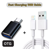 Fast Charging USB-C to USB-A Cable iPhone 16 15 14 13 Pro Max Apple Adapter 1m