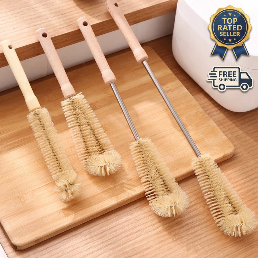 Bottle Brush Long Handle Glass Cleaner Scrubber Handheld Washing Brush