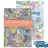 Adult Colouring Books A4 , Mindfulness & Zen Multicolour Anti Stress- Set of 2