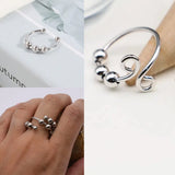 Beaded Spinner Ring Adjustable Anxiety Stress Relief Fidget Jewellery Gift UK