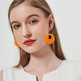 Retro Wooden Hoop Earrings Boho Dangle Drop Lightweight Colourful Women Gift UK