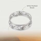 Women Spiral Wrap Bracelet Silver Tone Multi Layer Beaded Boho Colour Choice