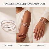 Women Arm Cuff Gold or Silver Tone Spiral Bracelet Upper Arm Cuff  Armlet