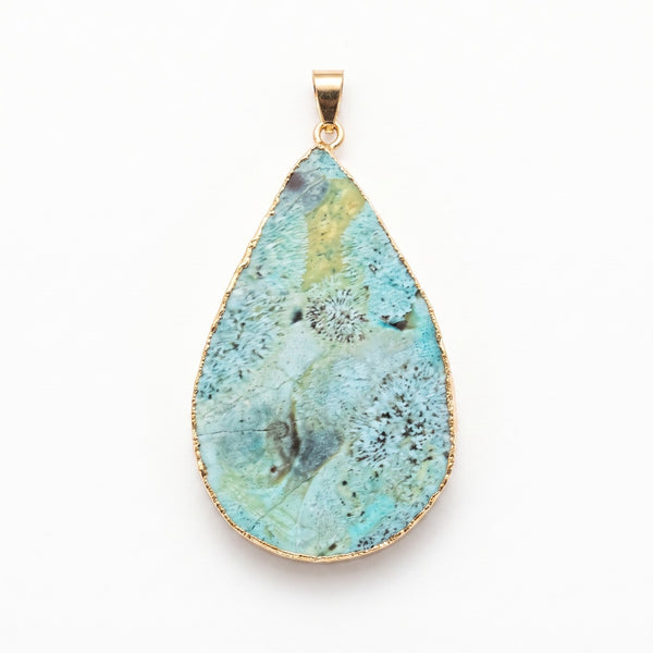 Teardrop Pendant Boho Necklace Charm for Women - No Chain Pendant