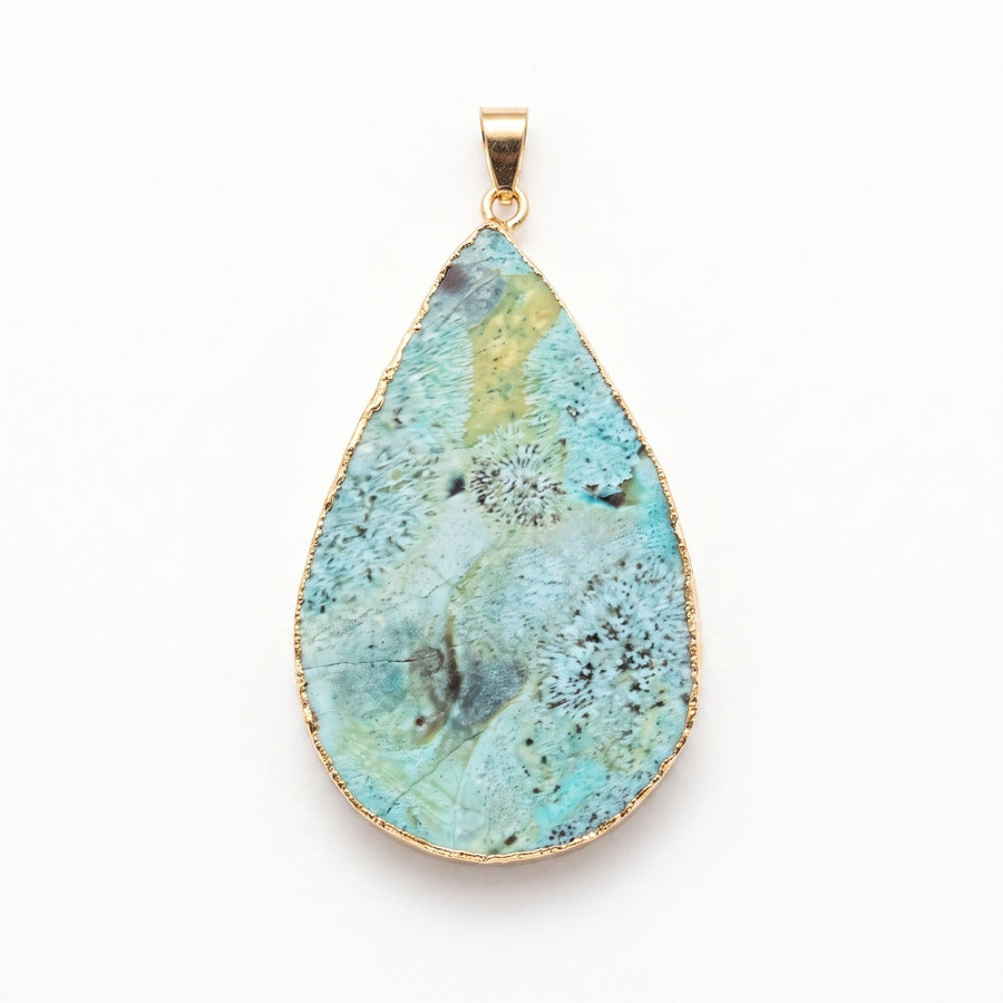 Teardrop Pendant Boho Necklace Charm for Women - No Chain Pendant