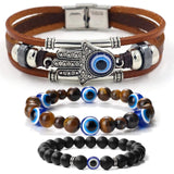 Evil Eye Beaded Bracelet Protection Good Luck Charm Jewellery Valentines Gift UK