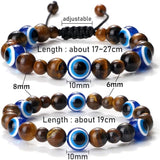 Evil Eye Beaded Bracelet Protection Good Luck Charm Jewellery Valentines Gift UK