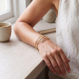 Women Arm Cuff Gold or Silver Tone Spiral Bracelet Upper Arm Cuff  Armlet