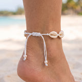 Boho Sea Shell Anklet Adjustable Beach Foot Jewellery Women Girls 6 Colours