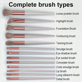 Professional Makeup Brushes Soft Bristles Cosmetic Brush Set with Pouch 13 Pcs