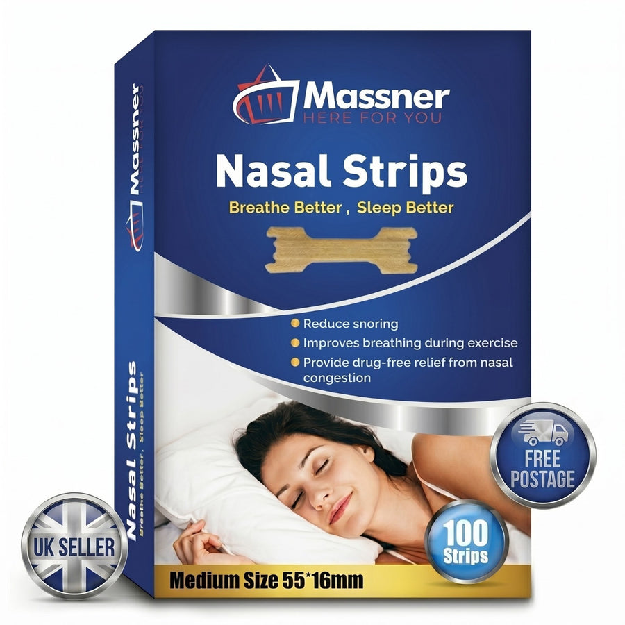 100 Massner Nasal Strips Stop Snoring Aid Tapes for Better Breathing Med-Large