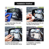 2x Adjustable Blind Spot Mirrors for Car – 360° HD Glass, Stick-On Convex Wide