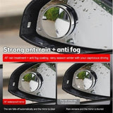 2x Adjustable Blind Spot Mirrors for Car – 360° HD Glass, Stick-On Convex Wide