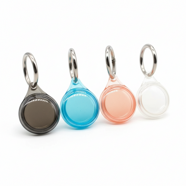 Apple AirTag Hard Clear Transparent Case Cover Keyring Holder Protective Clip UK