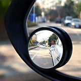 2x Adjustable Blind Spot Mirrors for Car – 360° HD Glass, Stick-On Convex Wide