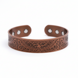Pure Copper Magnetic Therapy Bangle | 6 Magnets | Celtic, Star, Hammered Design
