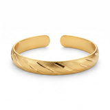Gold Tone Bracelet Wide Cuff Bangle Bracelet Textured Design Women Bracelet