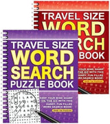 Word Search Puzzle Books Travel Size A5 Spiral Bound  - Set of 2