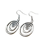 Spiral Dangle Drop Earrings Women Handmade Vintage Hook Silver Jewellery Gift UK