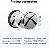 2x Adjustable Blind Spot Mirrors for Car – 360° HD Glass, Stick-On Convex Wide