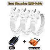 Fast Charging USB-C to USB-A Cable iPhone 16 15 14 13 Pro Max Apple Adapter 1m