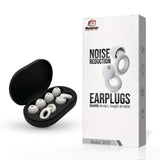 Reusable Silicone Ear Plugs Noise Reduction Sleep SNR Case UK