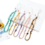 Crystal Beaded Mobile Phone Charm Lanyard & Smiley Wrist Strap for Keys Holder