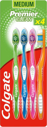 Colgate Premier Toothbrush Medium 8 Pack (2x4) Removes Stains Multicolour New