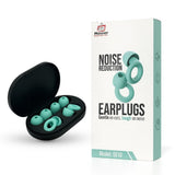 Reusable Silicone Ear Plugs Noise Reduction Sleep SNR Case UK