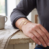 Women Arm Cuff Gold or Silver Tone Spiral Bracelet Upper Arm Cuff  Armlet