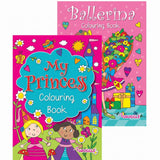 A4 Children's Ballerina & Princess Colouring Book Kid's Activities Book - 2Pack