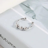 Beaded Spinner Ring Adjustable Anxiety Stress Relief Fidget Jewellery Gift UK