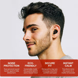 Reusable Silicone Ear Plugs Noise Reduction Sleep SNR Case UK