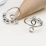 Beaded Spinner Ring Adjustable Anxiety Stress Relief Fidget Jewellery Gift UK