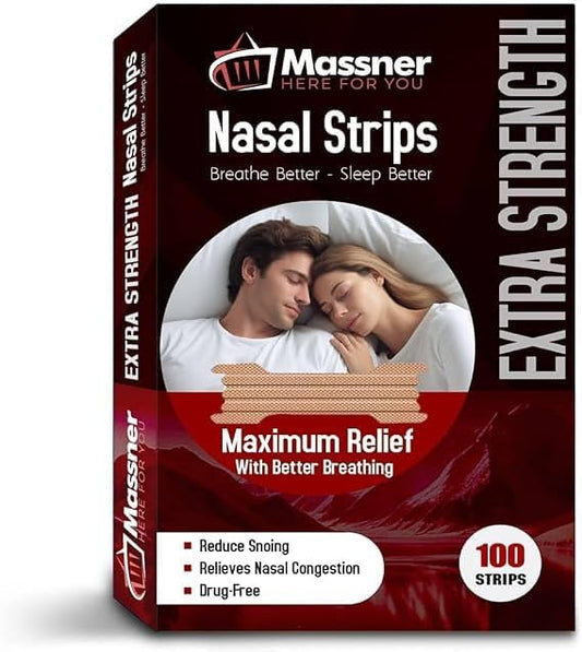 Extra Strength Nasal Strips - Pack of 100 Tan Nose Strips