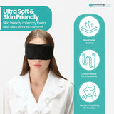 PINK Eye Cover Sleeping Mask 3D Soft Padded Eye Blackout Night Travel Blindfold