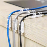 Self-Adhesive Cable Clips Wire Management Holder Tidy Desk Home Office UK