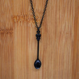 6pcs Mini Little Salt Sugar Charm Spoon Necklace Pendant in Silver Rose Gold