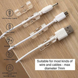 Self-Adhesive Cable Clips Wire Management Holder Tidy Desk Home Office UK